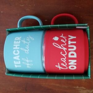 NIB Teacher Mug Set 16 oz